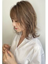 ラノバイヘアー(Lano by HAIR) ２０代３０代４０代５０代小顔ミディアム外ハネボブアッシュ