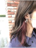・ベージュ×ピンクイヤリングカラー・