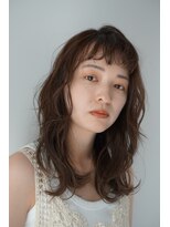 パール(PearL)&nbsp;【PearL】ロングウェービーパーマ×暗髪グレージュカラー