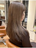 ロングヘア/ベージュカラー/ハイライト/髪質改善トリートメント
