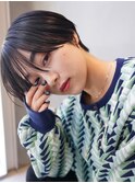 顔まわりレイヤー/切りっぱなし/ボブ/レイヤーカット