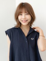 ハバナ 渋谷(HAVANA)&nbsp;20代30代大人可愛いグレージュカラー斜めバングショートボブ