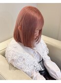 5265艶髪ベビーピンクタンバルモリボブオンブレホワイトピンク