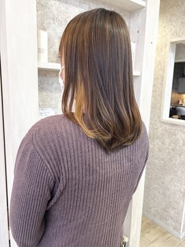 キャアリー(Caary) 福山Caaryブリーチあり人気髪質改善酸性ストレートうる艶ロング