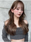レイヤーカットインナーカラーイヤリングカラー色落ち綺麗表参道