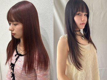 デビュー ヘアーメイクの写真/気になる癖毛もダメージレス×自然なストレートで毛先までつるんとまとまるうる艶美髪に[髪質改善/学割U24]