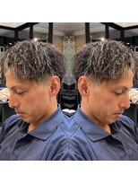 髪屋 紬 メンズ/ツイスト/ホワイトメッシュ/パーマ