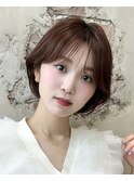 うる艶カラー30代40代50代丸みショートひし形新宿