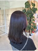 大人可愛いくびれレイヤーカットカシスピンク艶カラー