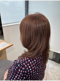 20代30代40代◎似合わせくびれヘアアプリコットオレンジブラウン