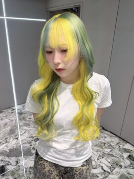 ジェム(GEM) 《RIHO》ネオンイエロー×モスグリーン