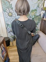 バンビ プライベート サロン(Bambi private salon) 切りっぱなしレイヤーボブ*アンブレラカラーベージュ*Bambi松平