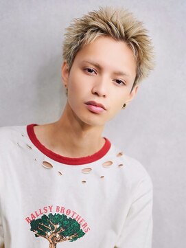 MEN'S HAIR BLEACHi 四日市店【メンズ ヘア ブリーチ】 【BLEACHi】ブロンドスパイキーショート【numberA.×BLEACHi】