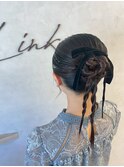 カチモリアレンジ/ヘアアレンジ/結婚式アレンジ