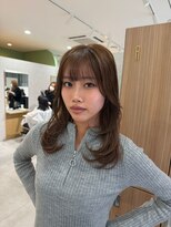ソルア 上本町(solua)&nbsp;レイヤーカット / 高濃度水素カラー/オリーブベージュ/20代/30代