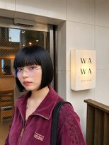 ワワ ヘアサロン 高円寺店(WAWA HAIR SALON)&nbsp;ライン感を活かした黒髪ボブ
