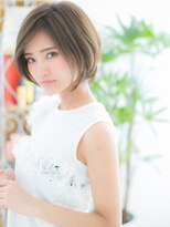 プリモア サロン ハナレ 綾瀬(primoA salon HANARE) 綾瀬/髪質改善/ミルクブラウン!レイヤーウルフ大人ショートヘアn