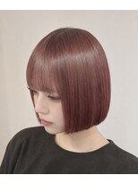 ノッシュ 七隈店(Hair Spa Nosh)&nbsp;カット/ブリーチ/ミニボブ/きりっぱなし/赤髪/個性/CAREPRO