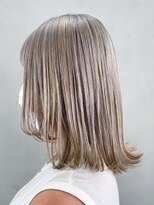 アルバム 銀座(ALBUM GINZA) ホワイトブロンド_ココアブラウンフリンジウェーブ_ba297573