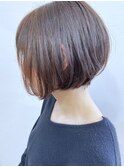 【松戸　ムラマツ】大人かわいい前髪ありベージュボブ