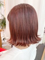 タイズ(ties)&nbsp;20代30代40代シアーピンク透明感くびれボブ外ハネ乾かすだけ