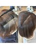 ブリーチを使わない【白髪ぼかし】根元から透明感　（カットなし）