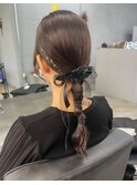 ローポニーのタイトアレンジ