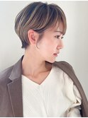 切りっぱなしボブエアリーロング美髪ピンクブラウン[大宮]