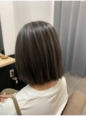 コントラストハイライト×グレージュ 【TELA HAIR 公津の杜店】
