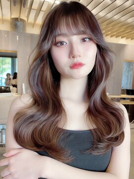 ソヨン 金山店(SOYON) 小顔/シースルーバング/くびれロング/レイヤーカット/ネビージュ