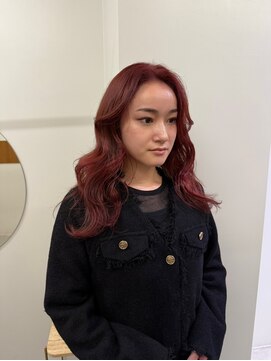 ニール シトロン 名古屋 伏見 丸の内(NEELU citron) 【Neeluscuro_conoka】ハーフブリーチ　ブラウンレッド