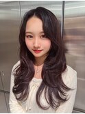 レイヤーカット/韓国ヘア/縮毛矯正/髪質改善/センターパート/