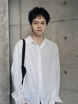 メゾンアクア 表参道(Maison ACQUA)&nbsp;=メンズボブ/フェザーパーマ／MEN’S HAIR/ブルーブラック