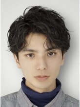 ゼンコー アオヤマ(ZENKO Aoyama)&nbsp;アップバング×黒髪×スパイラルパーマ×ツーブロック[表参道]