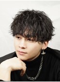 ツイストシャドウパーマ×ラウンドマッシュ