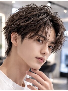 サロウィン 倉敷店(SALOWIN) 毛流れセンターパート×ニュアンスパーマ/メンズ/メンズカット