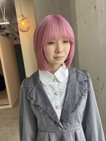 ラニヘアサロン(lani hair salon)&nbsp;レイヤーボブ/ピンクカラー/ブリーチ/ハイトーン/ボブレイヤー