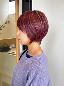 ハイク(HYKE) コンパクトショートボブ×艶レッドカラー
