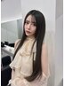 【憧れの中華系ワンホンヘアー】顔まわりレイヤーカット＋艶カラー　￥8800