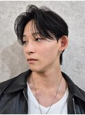 センターパート　ダウンパーマ　コンマヘア　韓国風