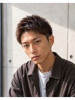 MEN's Baguz MEN'Sカット/ MEN'Sパーマ/ MEN'Sカラー スパイキーショートツイストパーマ束感フェードメンズ人気