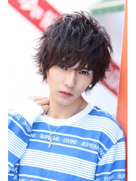 ネイビー(NAVY) 【好感度・爽やか】外ハネウルフ×エアリーカール 束感