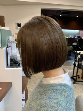 ヘアメイク クリア 本店(hair+make CLEAR) 透明感アッシュベージュ×小顔ボブ 30代40代50代