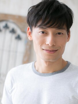 トニーアンドガイ メン 与野駅前店(TONI&GUY MEN) アッシュブラックで好感度◎ツーブロックくせ毛風マッシュg与野