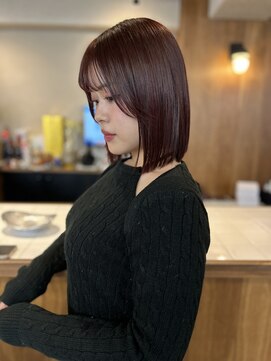 ジャンクス 千葉(junks) レッドブラウン/ワインレッド/ボブ