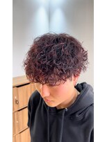 ダブルオオガキ (W-ogaki)&nbsp;波巻きスパイラルパーママッシュツーブロックメンズパーマ