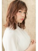 フレンチカジュアル波巻きカールウェットヘアY上尾10代20代30代