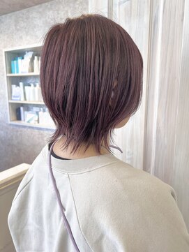 キャアリー(Caary) 福山Caary抜け感ラベンダーカラー暖色ウルフレイヤーカット20代