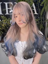 イエナ 渋谷(IENA)&nbsp;デザインカラー　ブルーグラデーション　ハイトーンカラー