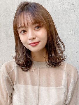 エトラ 渋谷店(etora) ★前髪 ネビージュ ボブルフ 黒髪 ワンレン 小顔 "